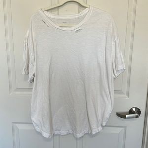 aerie oversized distressed tee